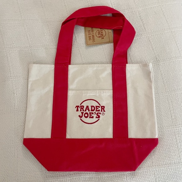 Trader Joe’s Mini tote in red NWT 🍒 - Picture 2 of 4